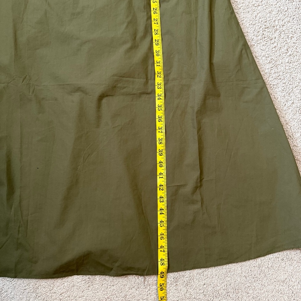 Bardot Lora‎ Strapless Cotton Poplin Maxi Dress Khaki Green 10 - Picture 8 of 8